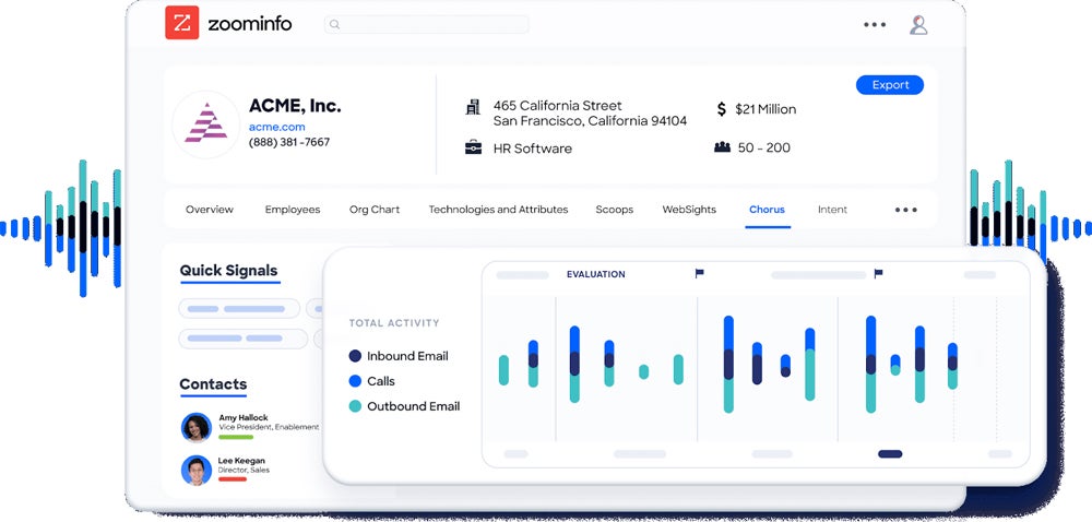 ZoomInfo Chorus screenshot.