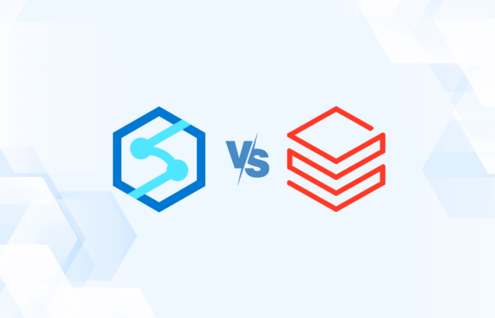 Versus feature graphic of Azure Synapse and Databricks logos.